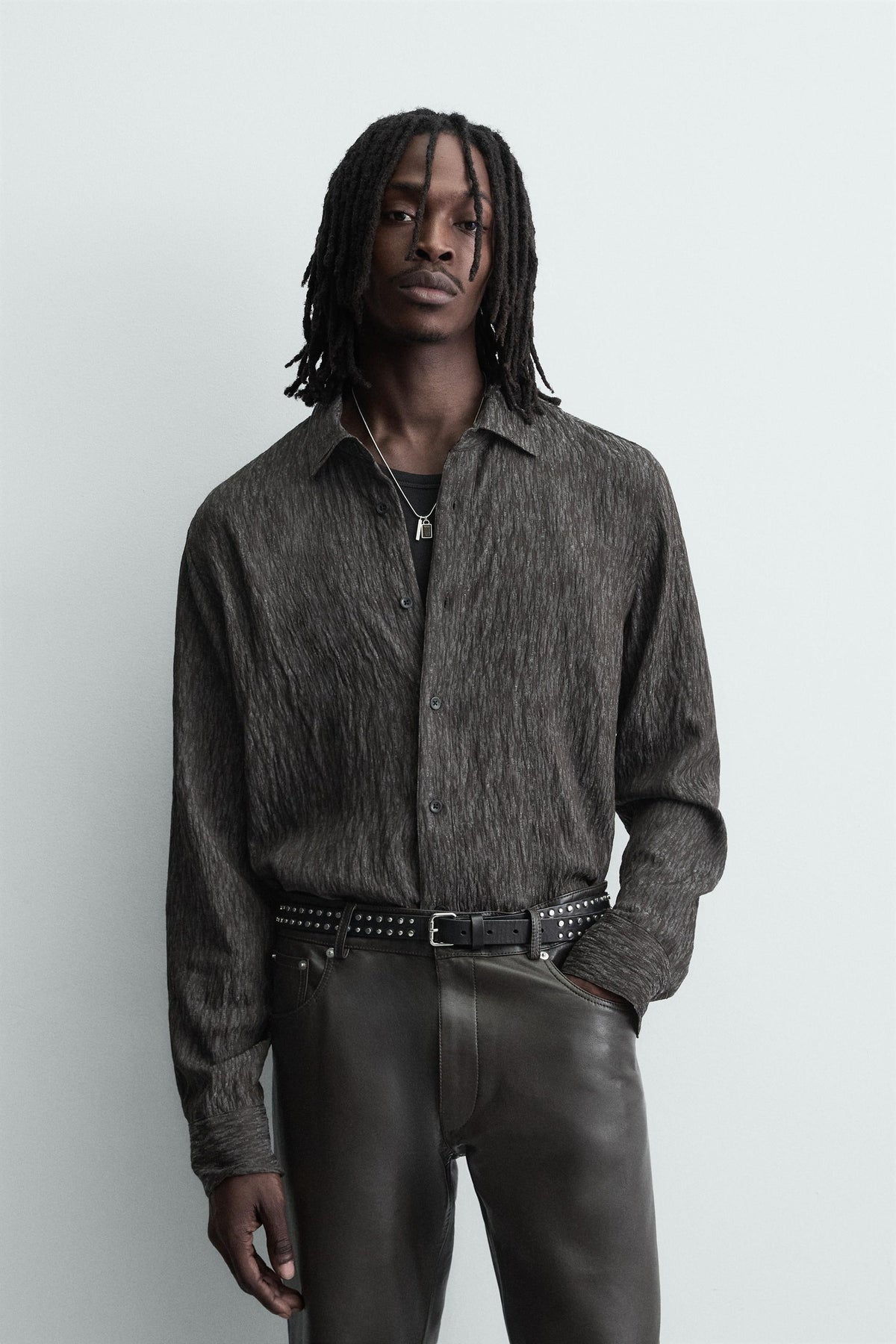 FLUID JACQUARD SHIRT - Image 2