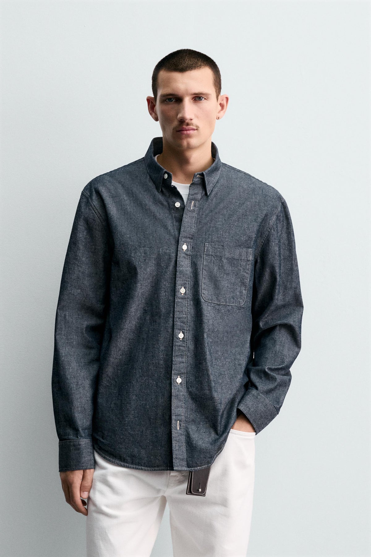 RELAXED FIT DENIM SHIRT - Image 2