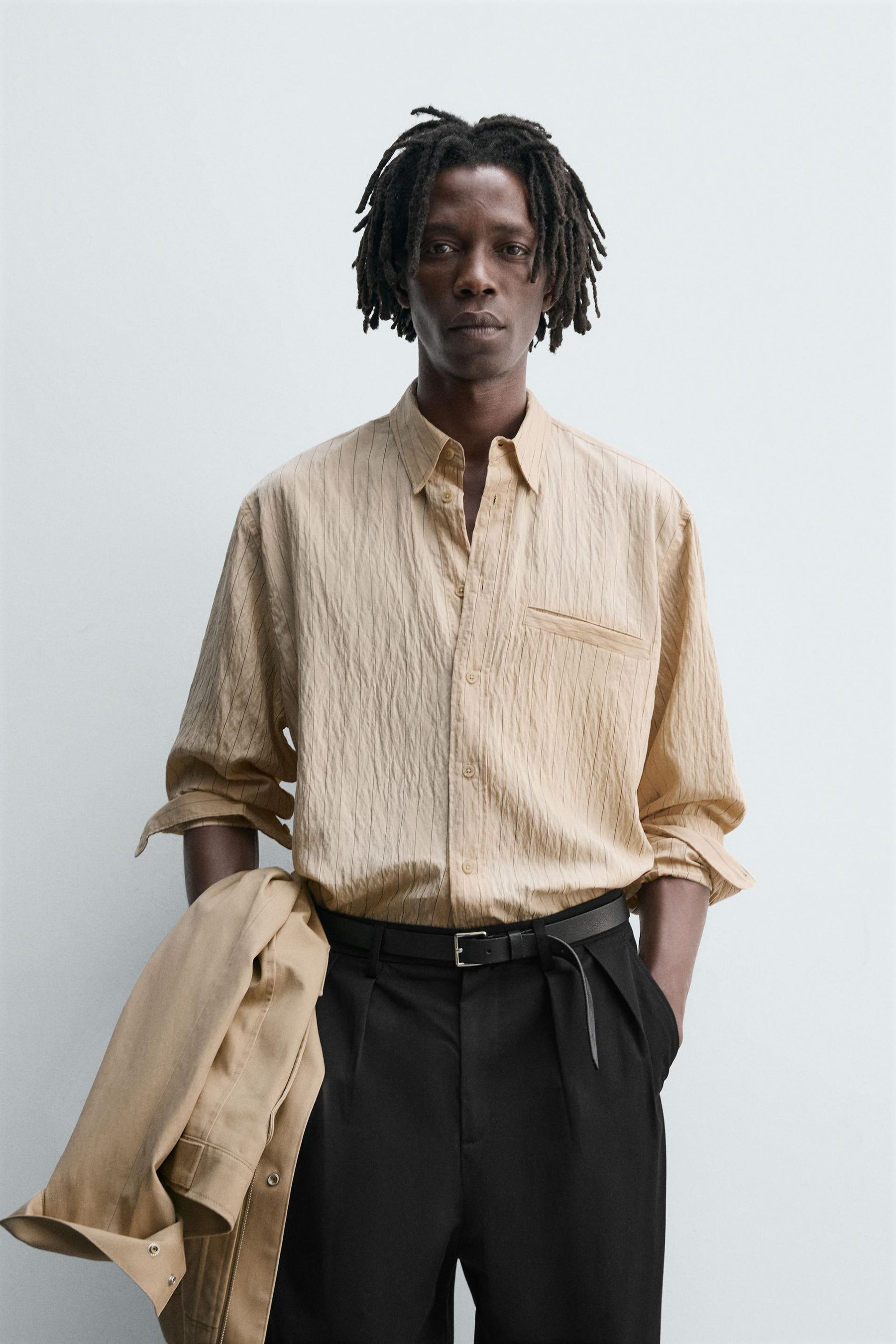 STRIPED FLOWING SHIRT - Image 2