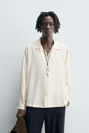 CREASED-EFFECT FLOWING SHIRT - Image 2