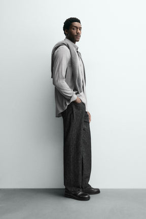 VISCOSE-WOOL BLEND CHECK SHIRT - Image 4