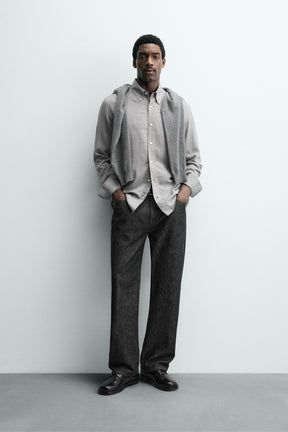 VISCOSE-WOOL BLEND CHECK SHIRT - Image 1