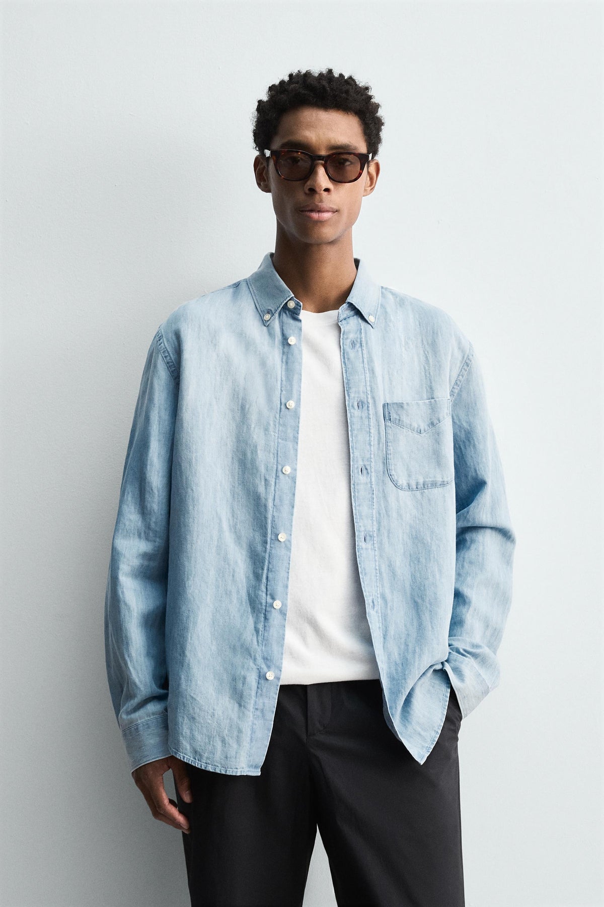 REGULAR FIT DENIM SHIRT - Image 2