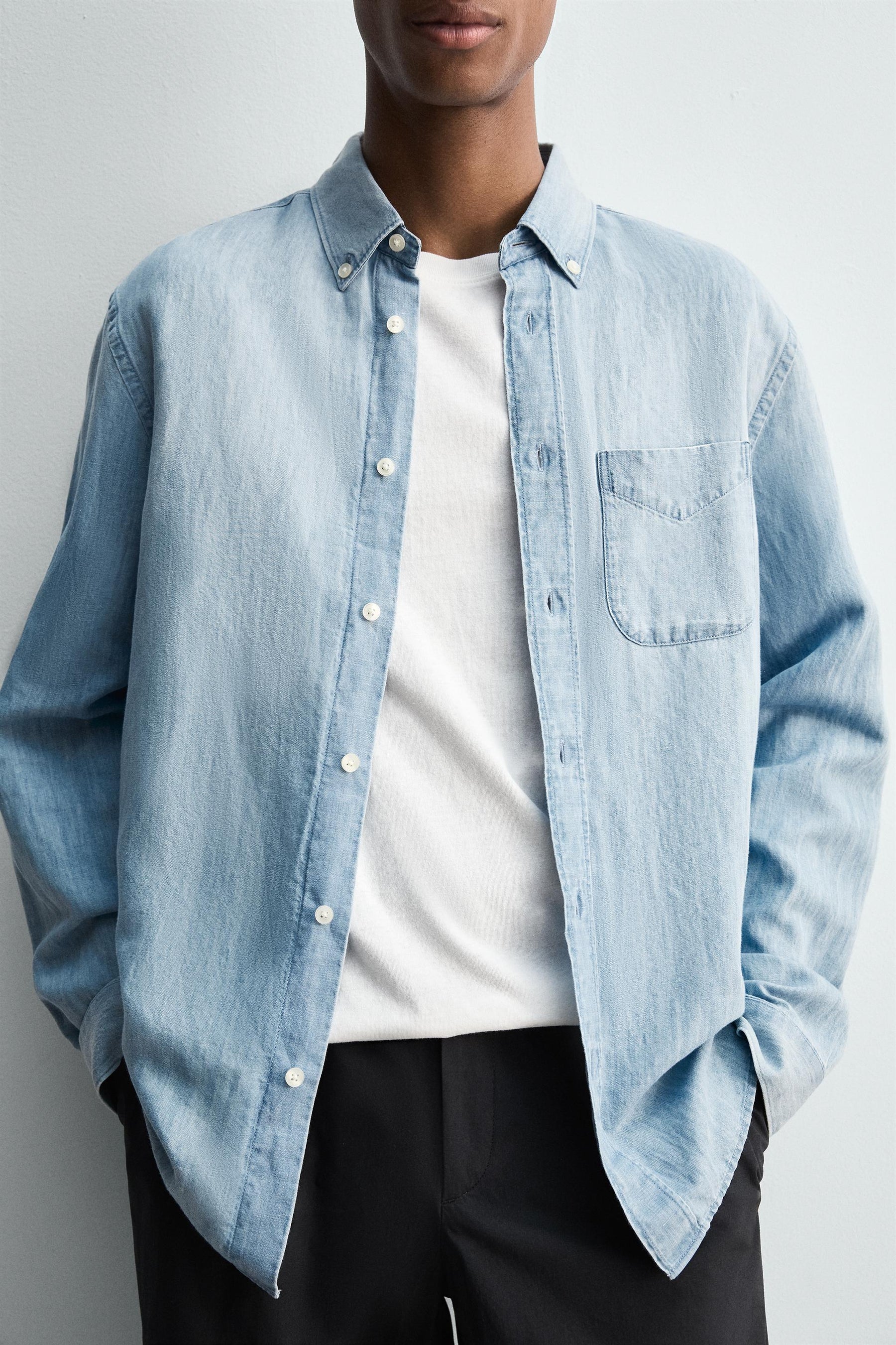 REGULAR FIT DENIM SHIRT - Image 6