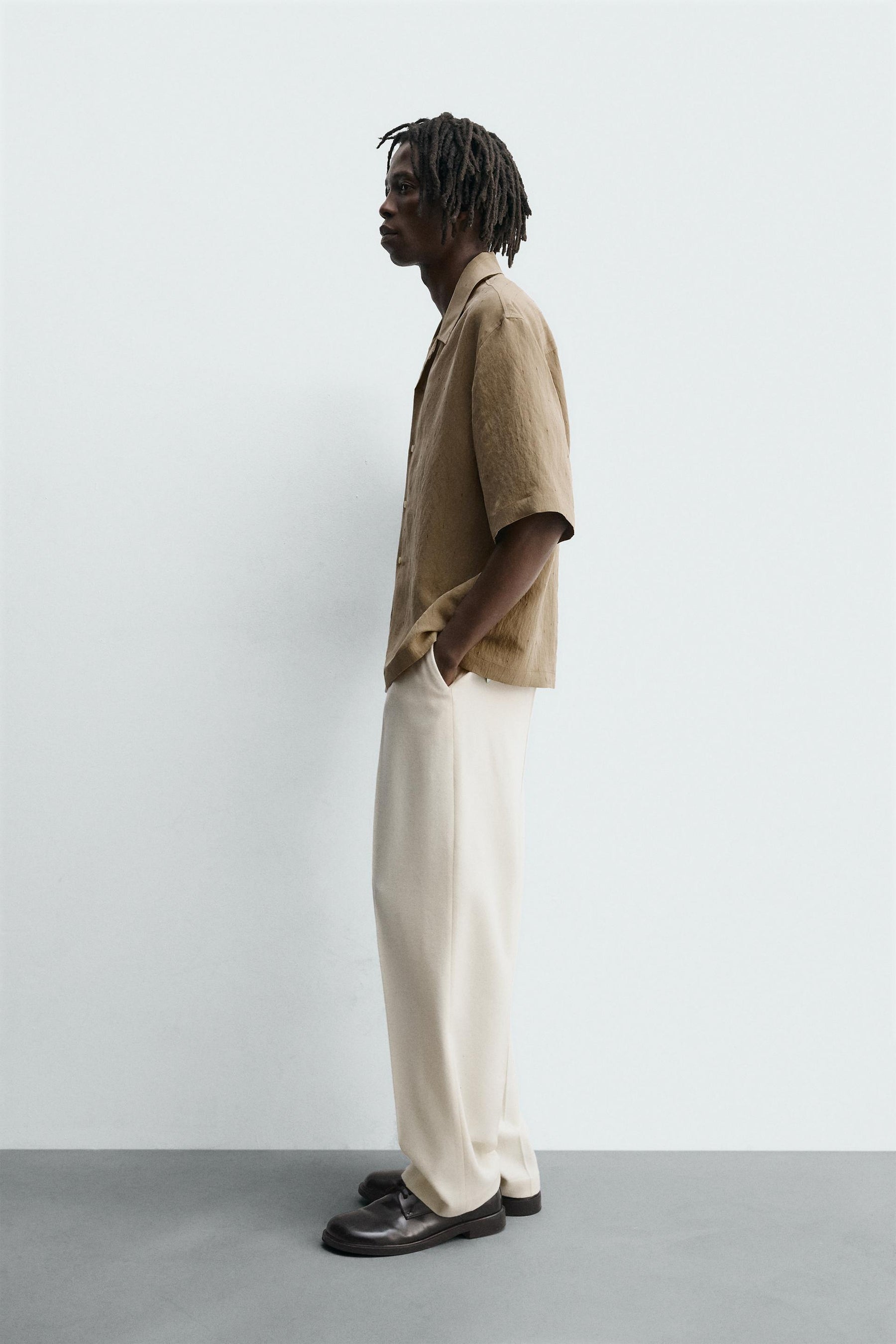 STRIPED FLOWING SHIRT - Image 4