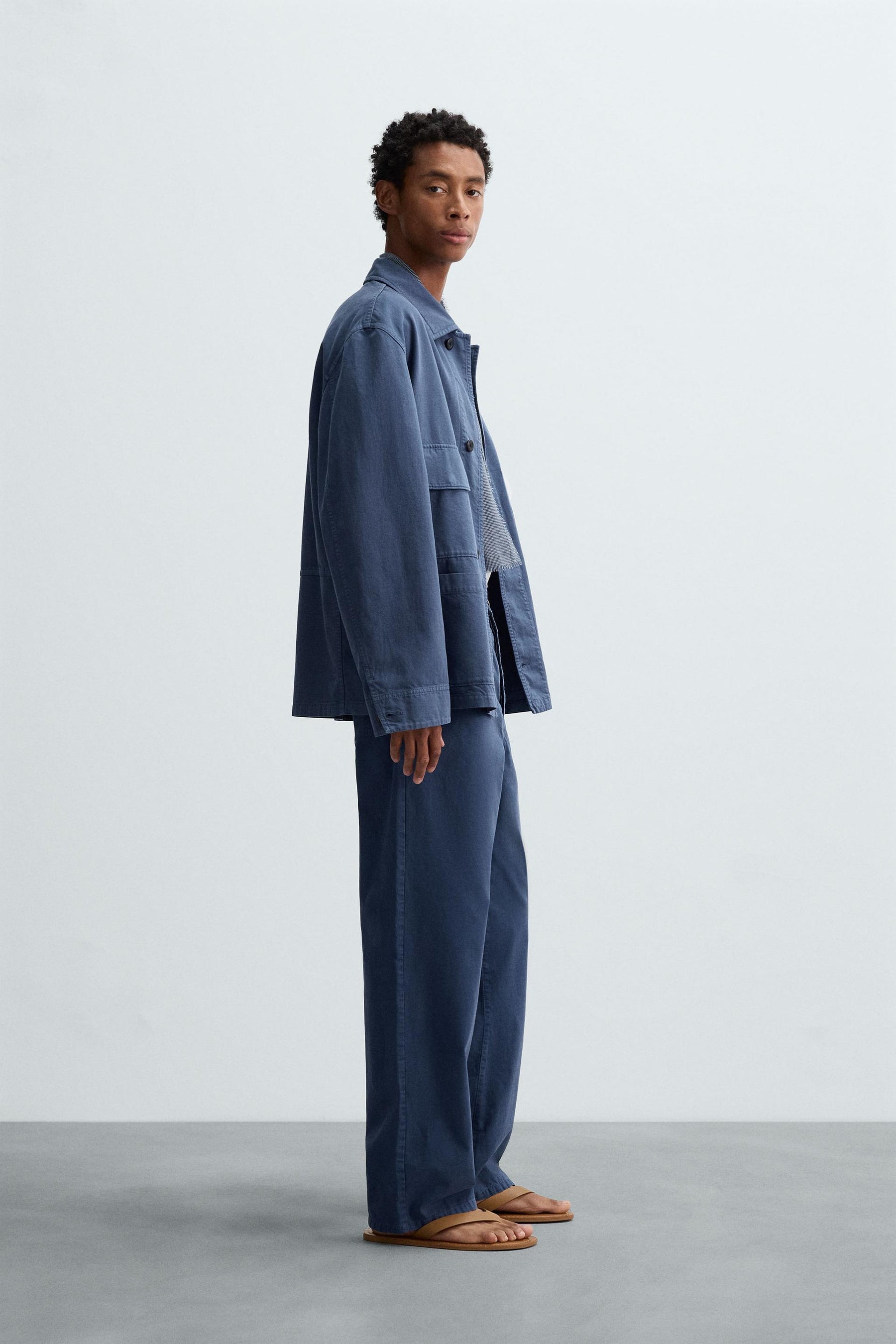 WASHED STRAIGHT-LEG TROUSERS - Image 4