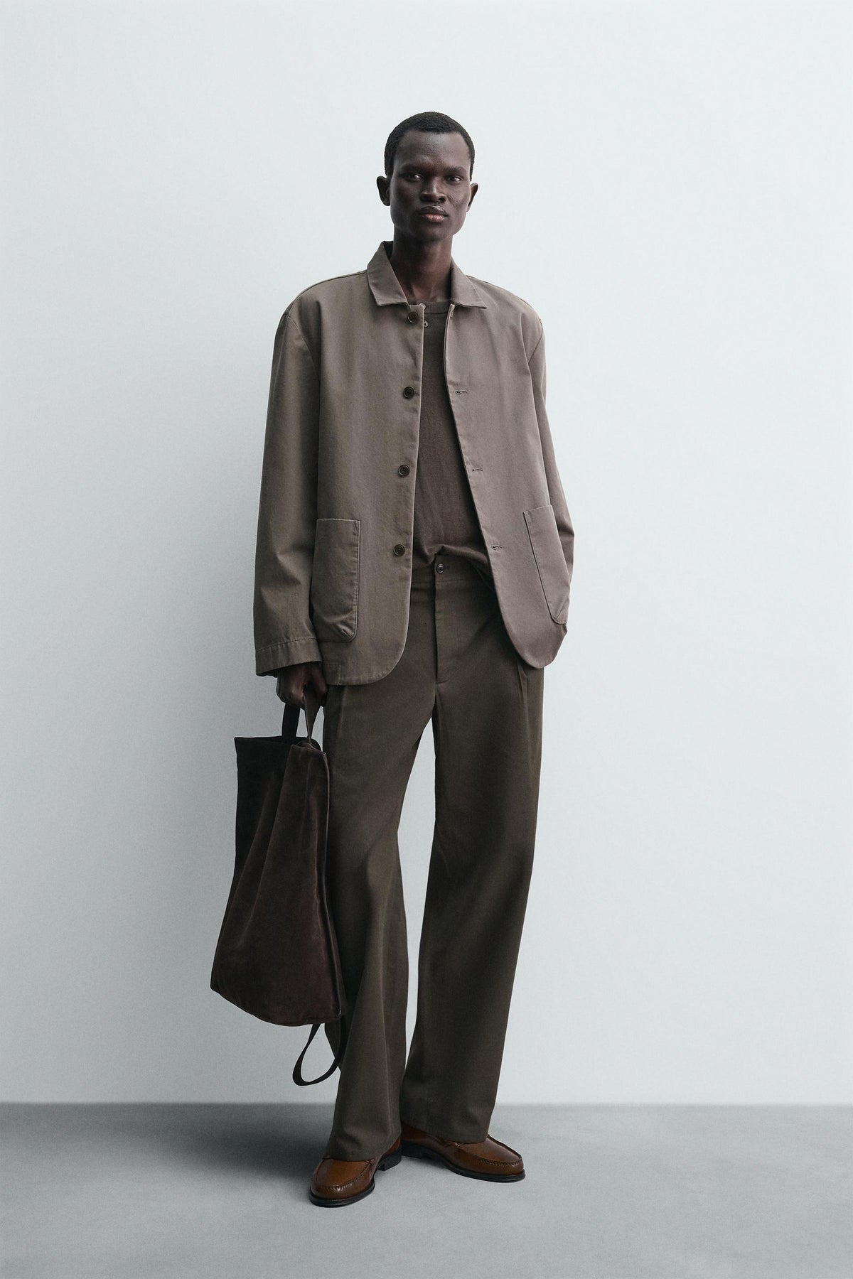 COTTON RELAXED FIT BLAZER - Image 1