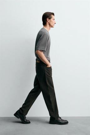 TEXTURED STRAIGHT-LEG TROUSERS - Image 6