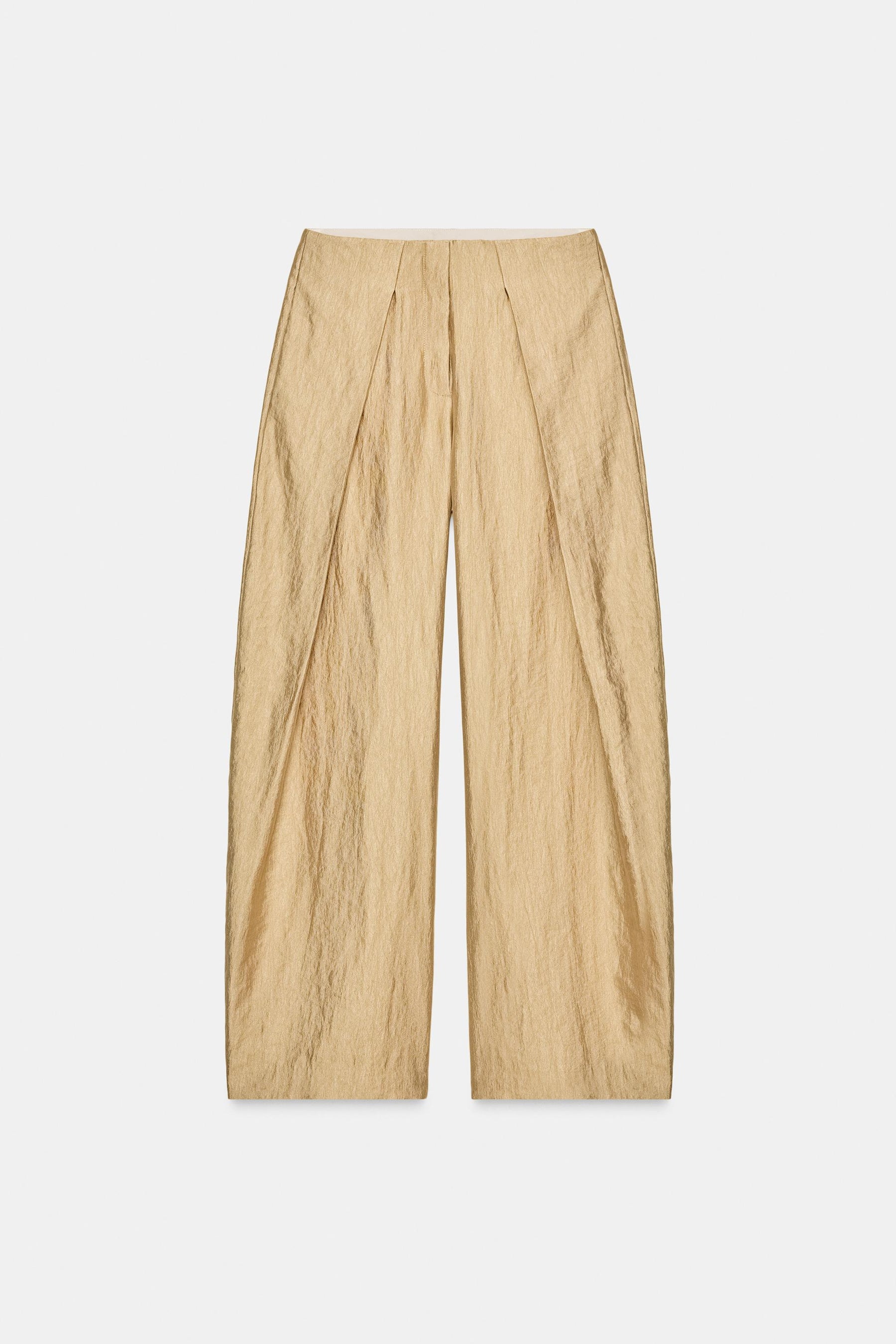 WIDE-LEG PLEATED TROUSERS