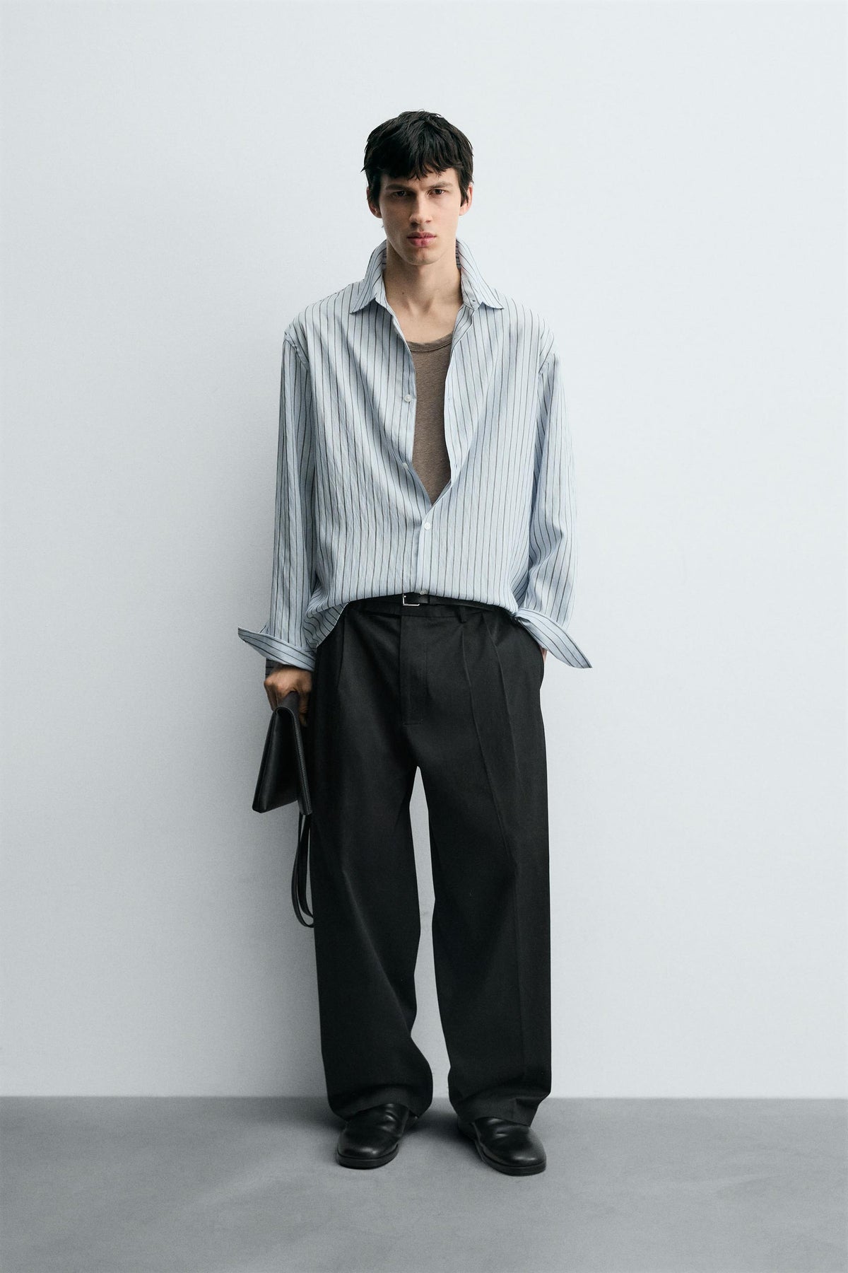 STRIPED TEXTURED SHIRT - Image 1