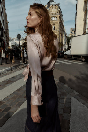 Metallic Appliqué Blouse