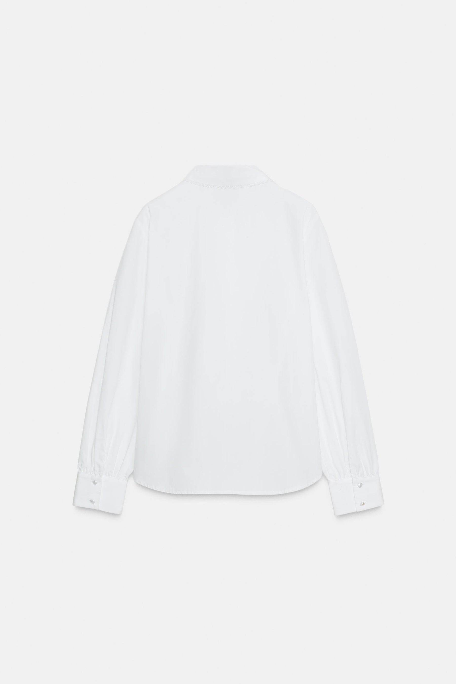 Bow-Detailed Poplin Shirt
