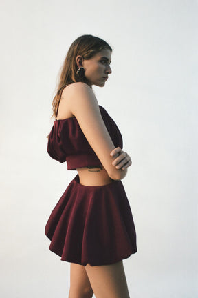 Strappy Balloon Blouse