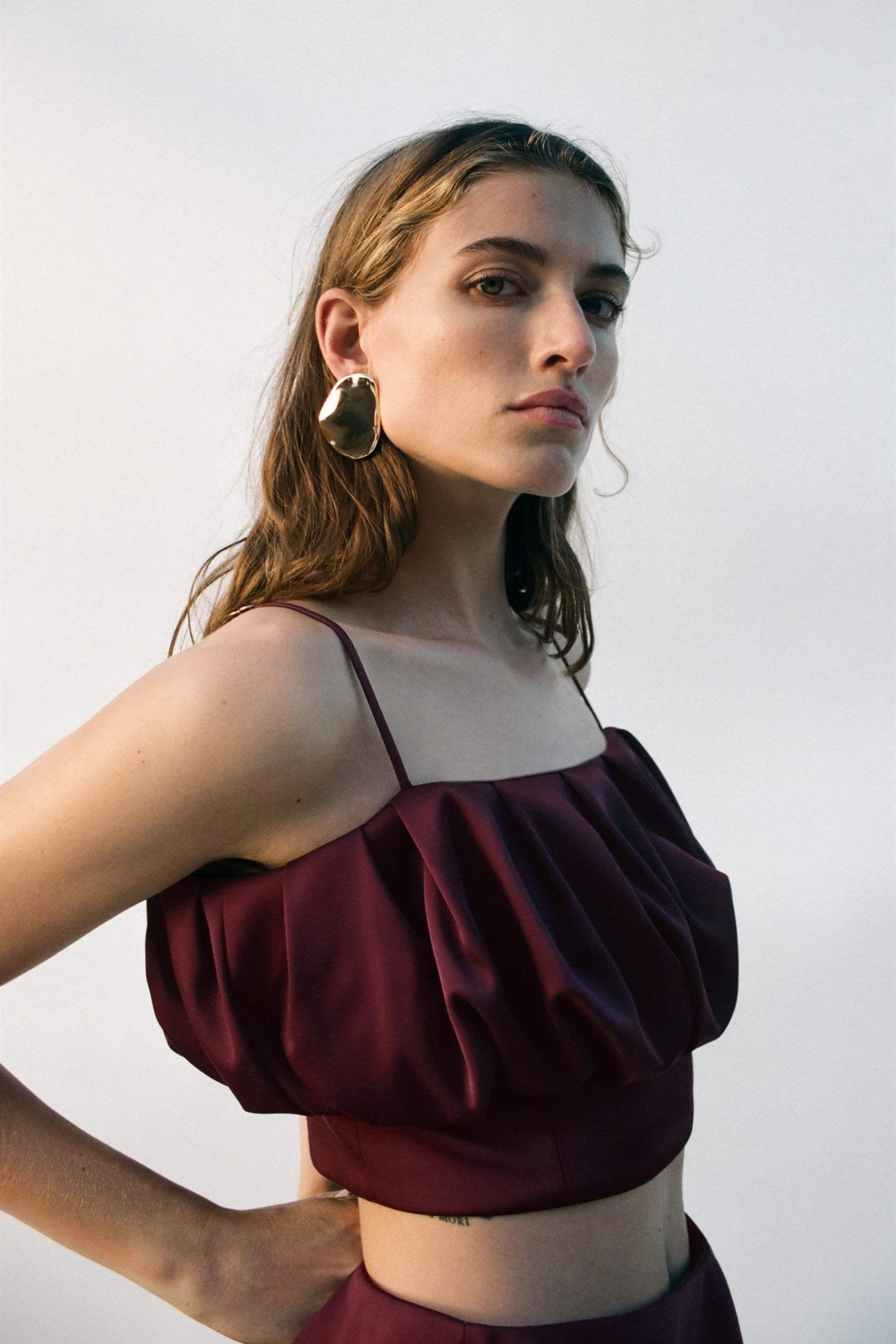 Strappy Balloon Blouse