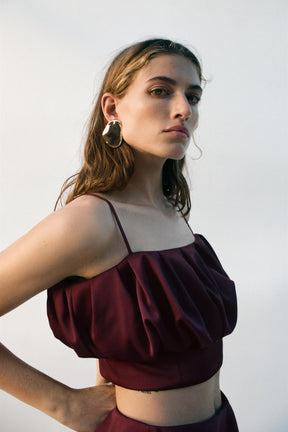 Strappy Balloon Blouse