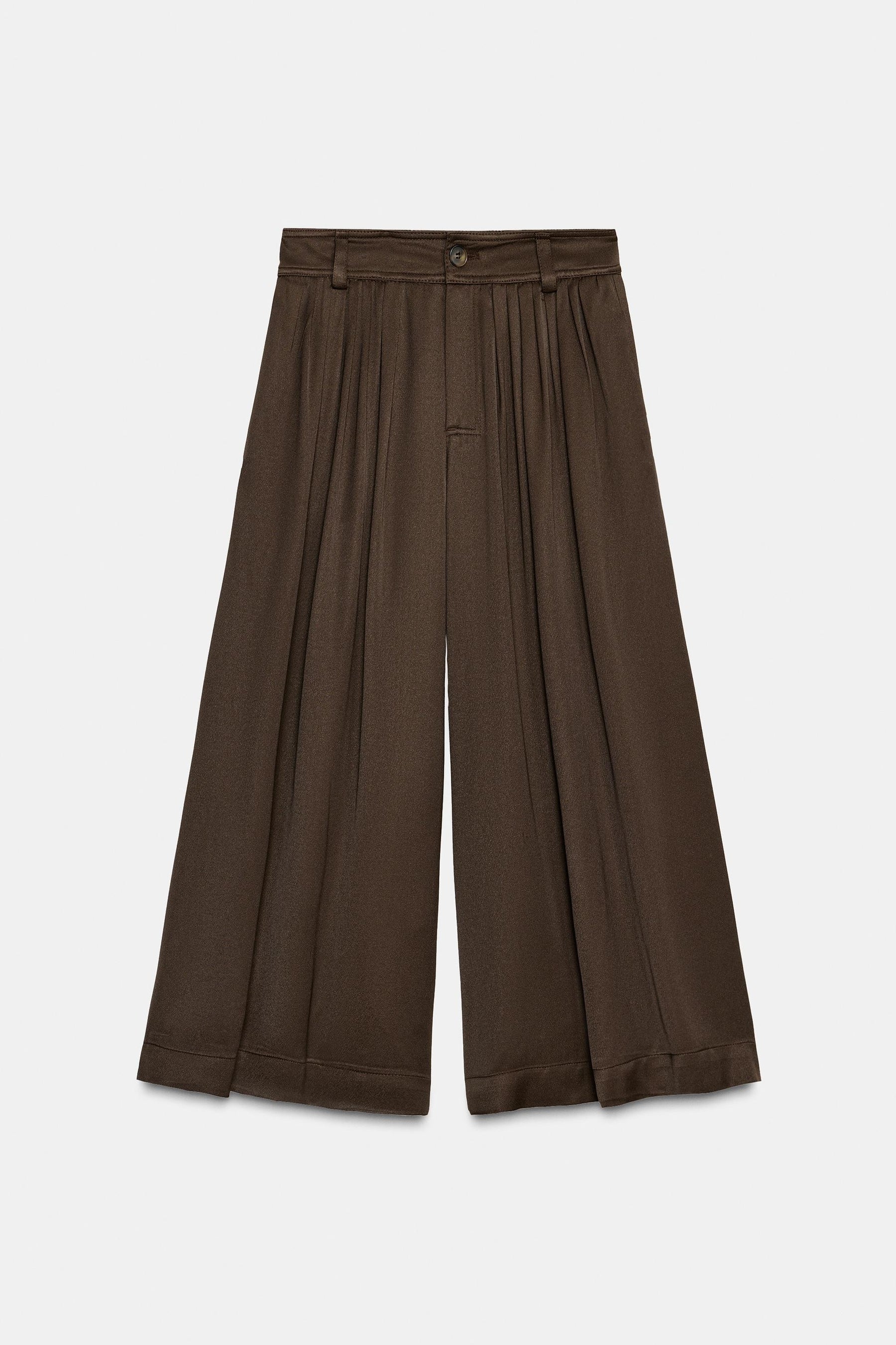 WIDE-LEG PLEATED TROUSERS