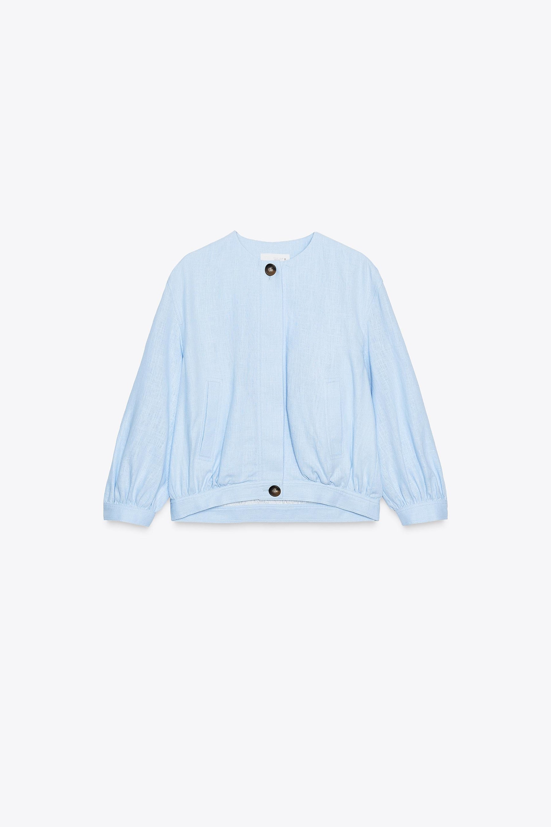 BOMBER JACKET WITH LINEN BLEND - Image 4