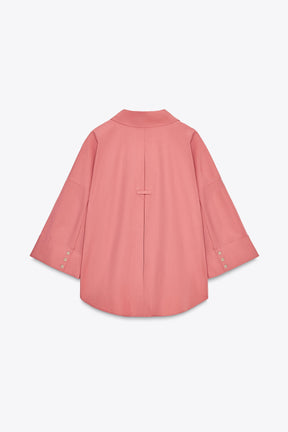 WIDE-SLEEVE POPLIN SHIRT