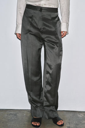 SATIN LINEN TROUSERS