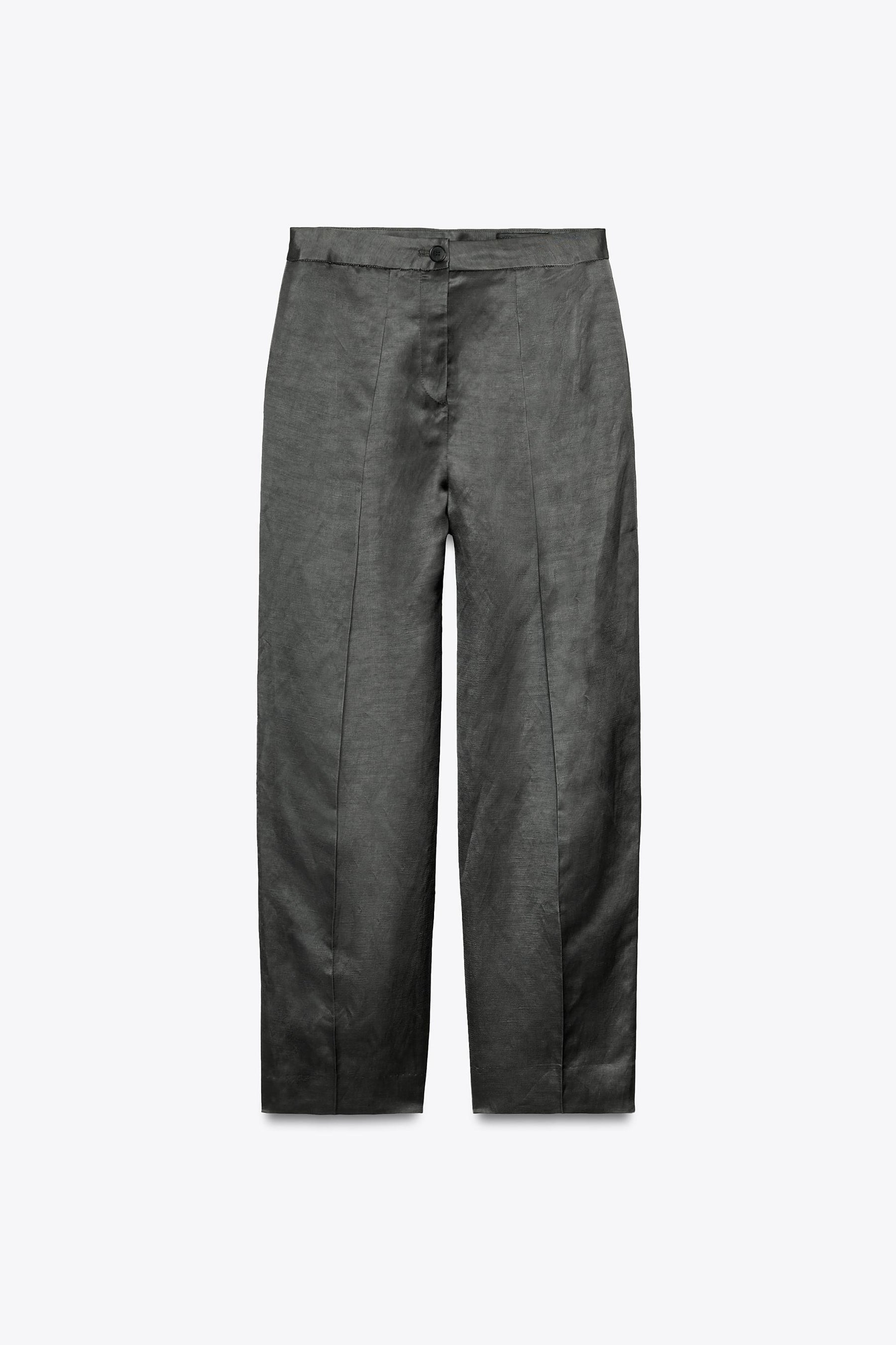 SATIN LINEN TROUSERS