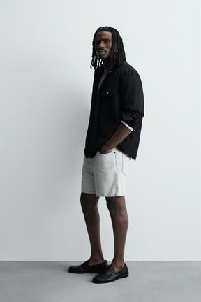 REGULAR FIT DENIM SHORTS - Image 4