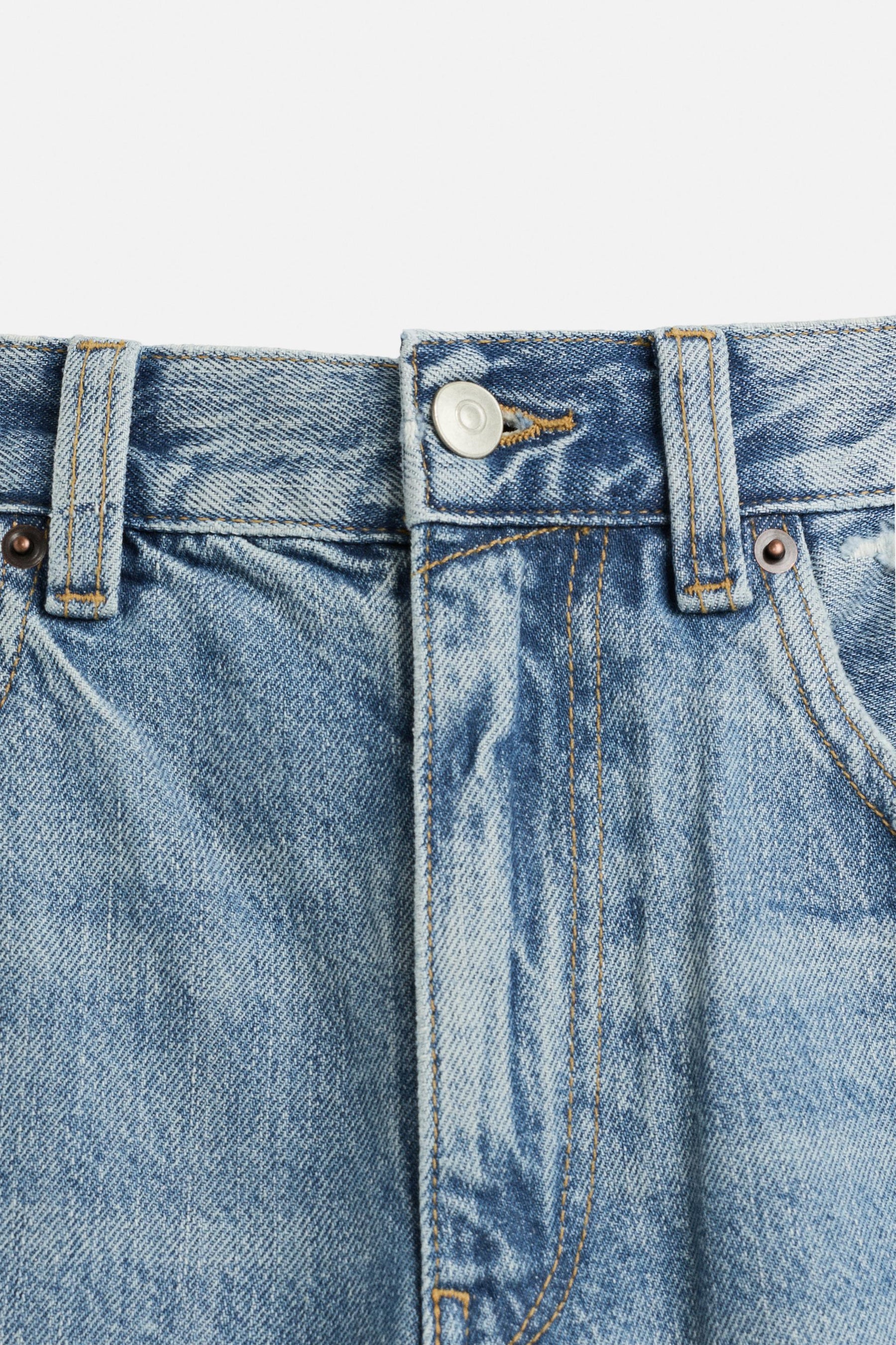 RIPPED BAGGY FIT DENIM BERMUDA SHORTS - Image 8