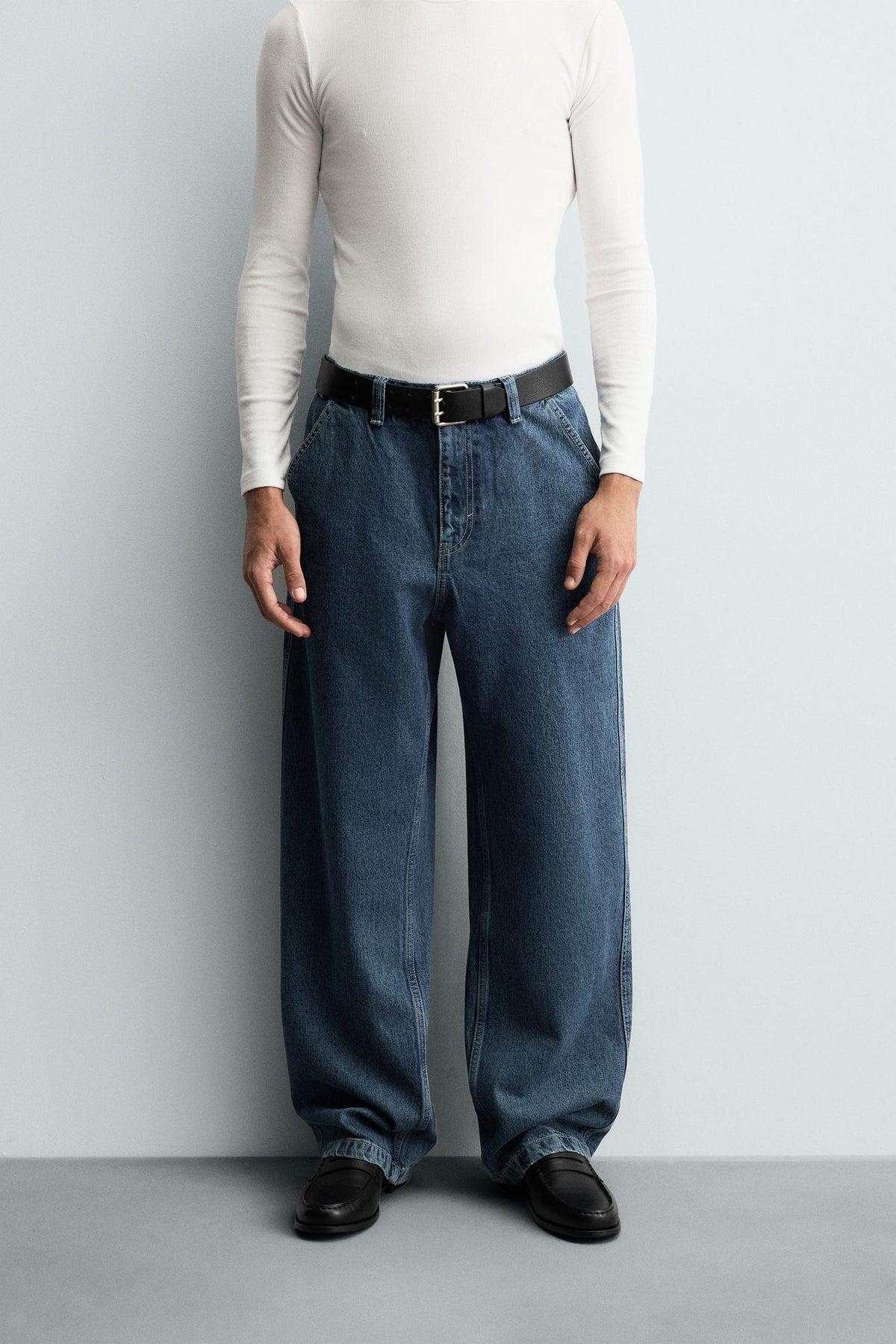 DENIM CHINO TROUSERS - Image 2