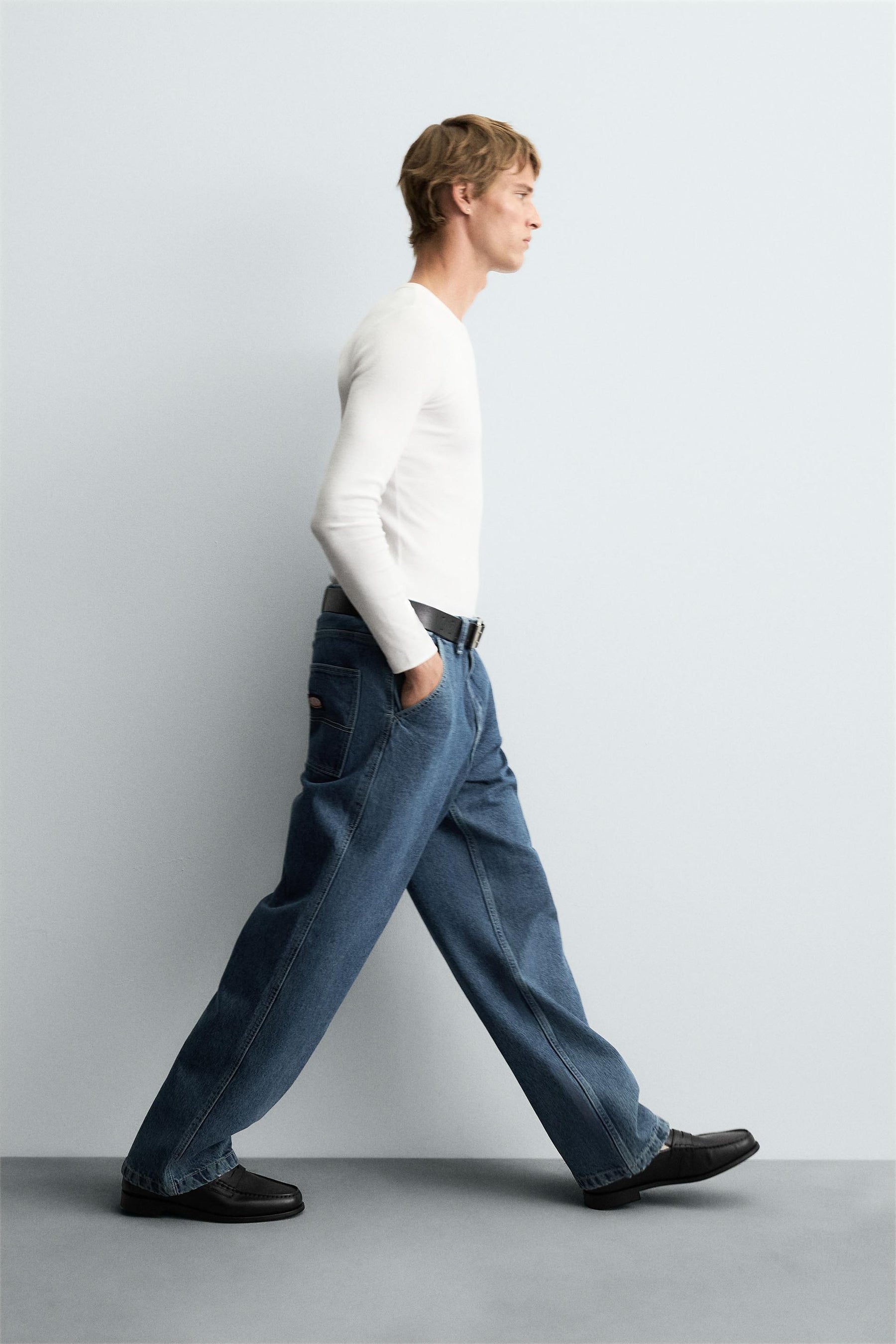 DENIM CHINO TROUSERS - Image 7