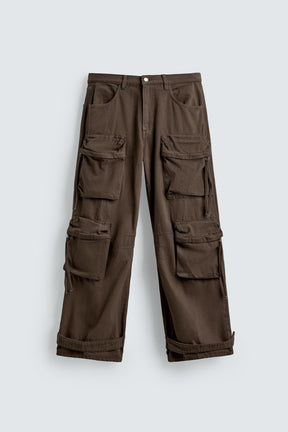 DENIM CARGO TROUSERS WITH POCKETS - Image 7