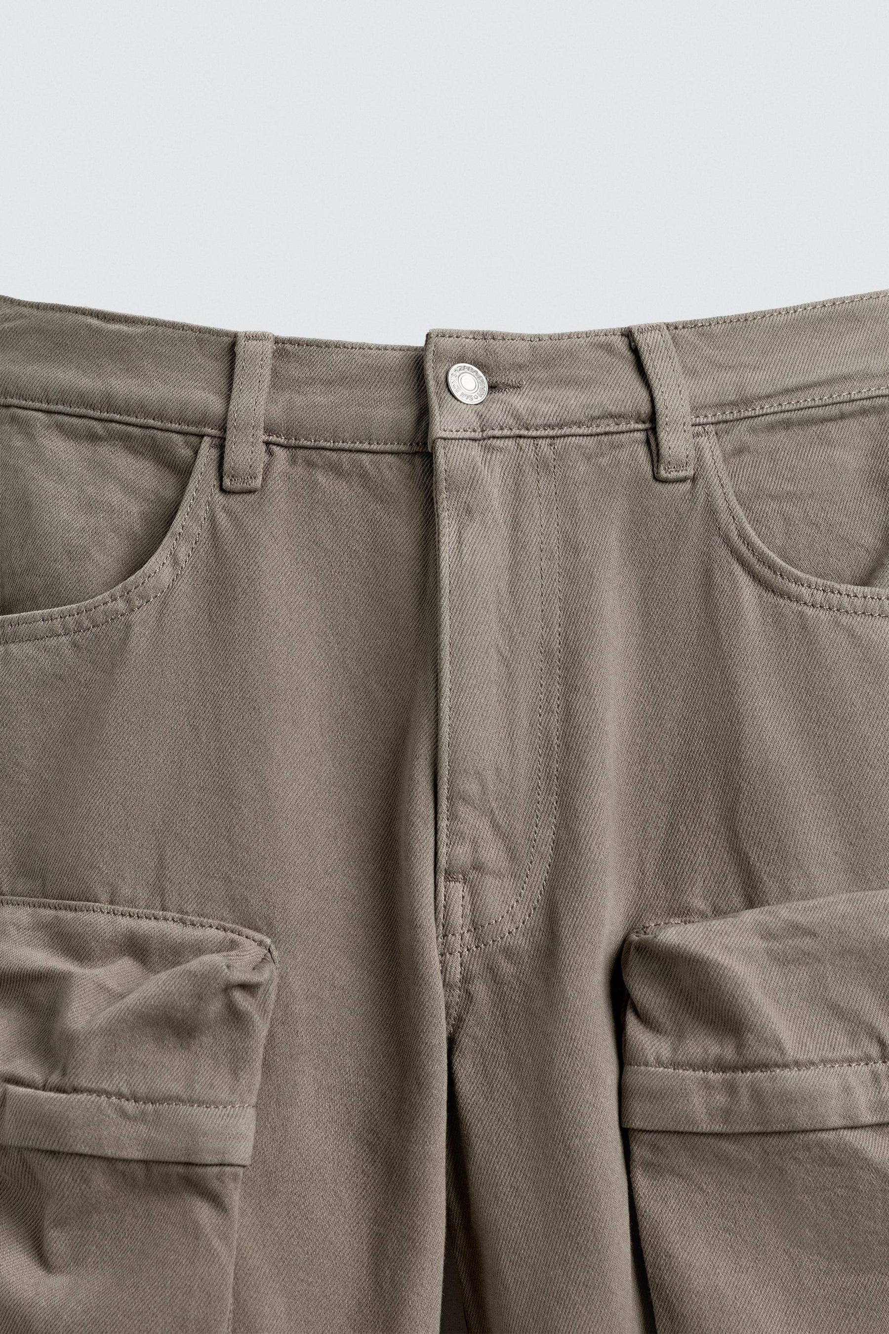 DENIM CARGO TROUSERS WITH POCKETS - Image 9