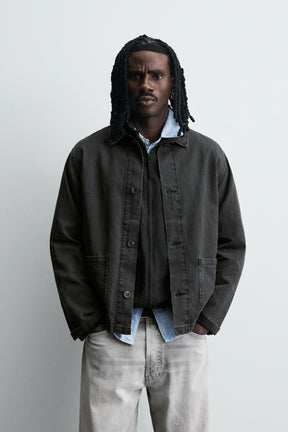 WASHED COTTON/LINEN OVERSHIRT - Image 2