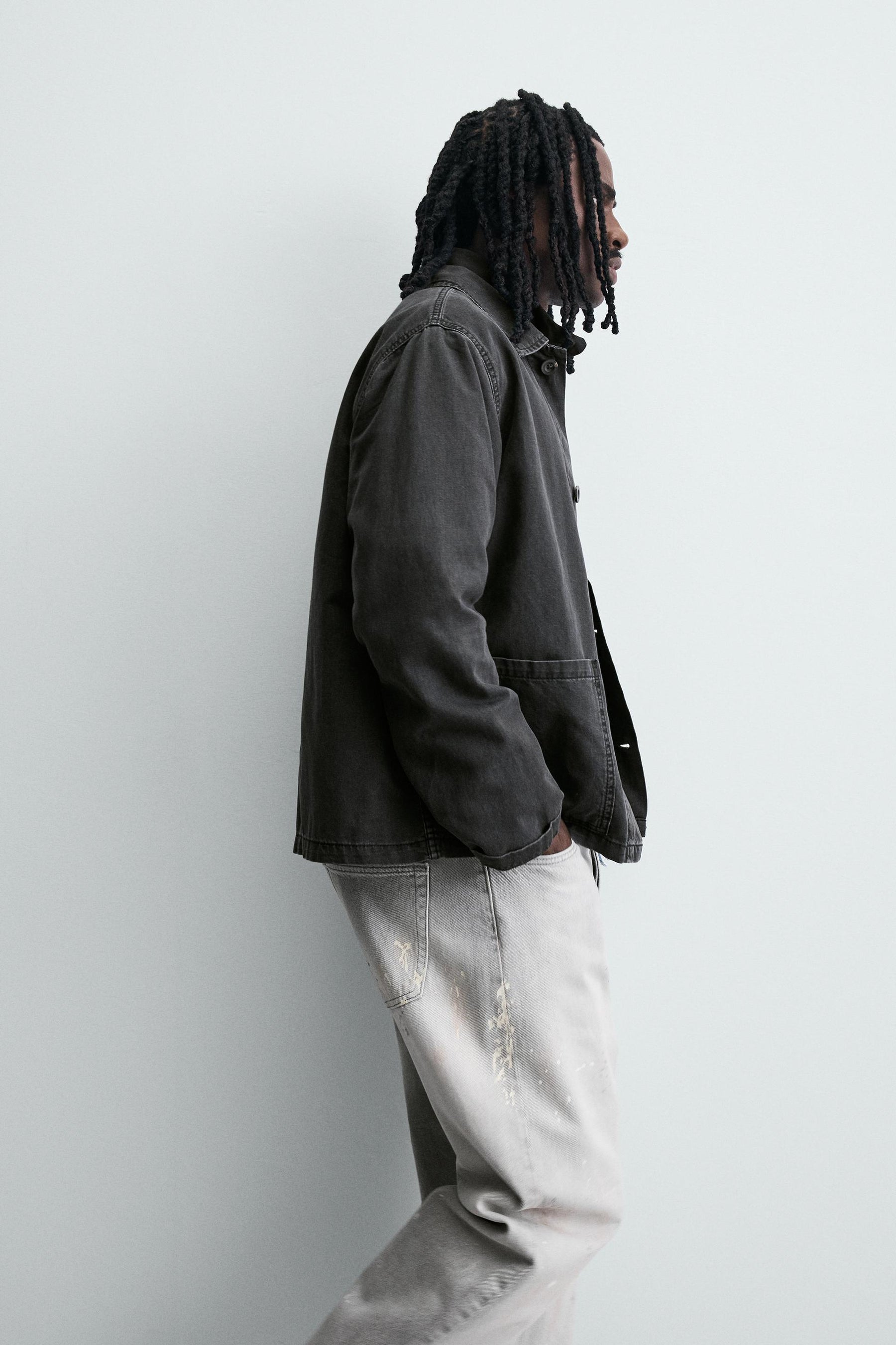 WASHED COTTON/LINEN OVERSHIRT - Image 5