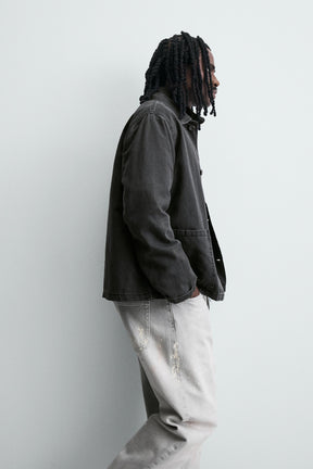 WASHED COTTON/LINEN OVERSHIRT - Image 5