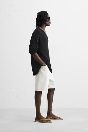 STRAIGHT-LEG DENIM BERMUDA SHORTS - Image 4