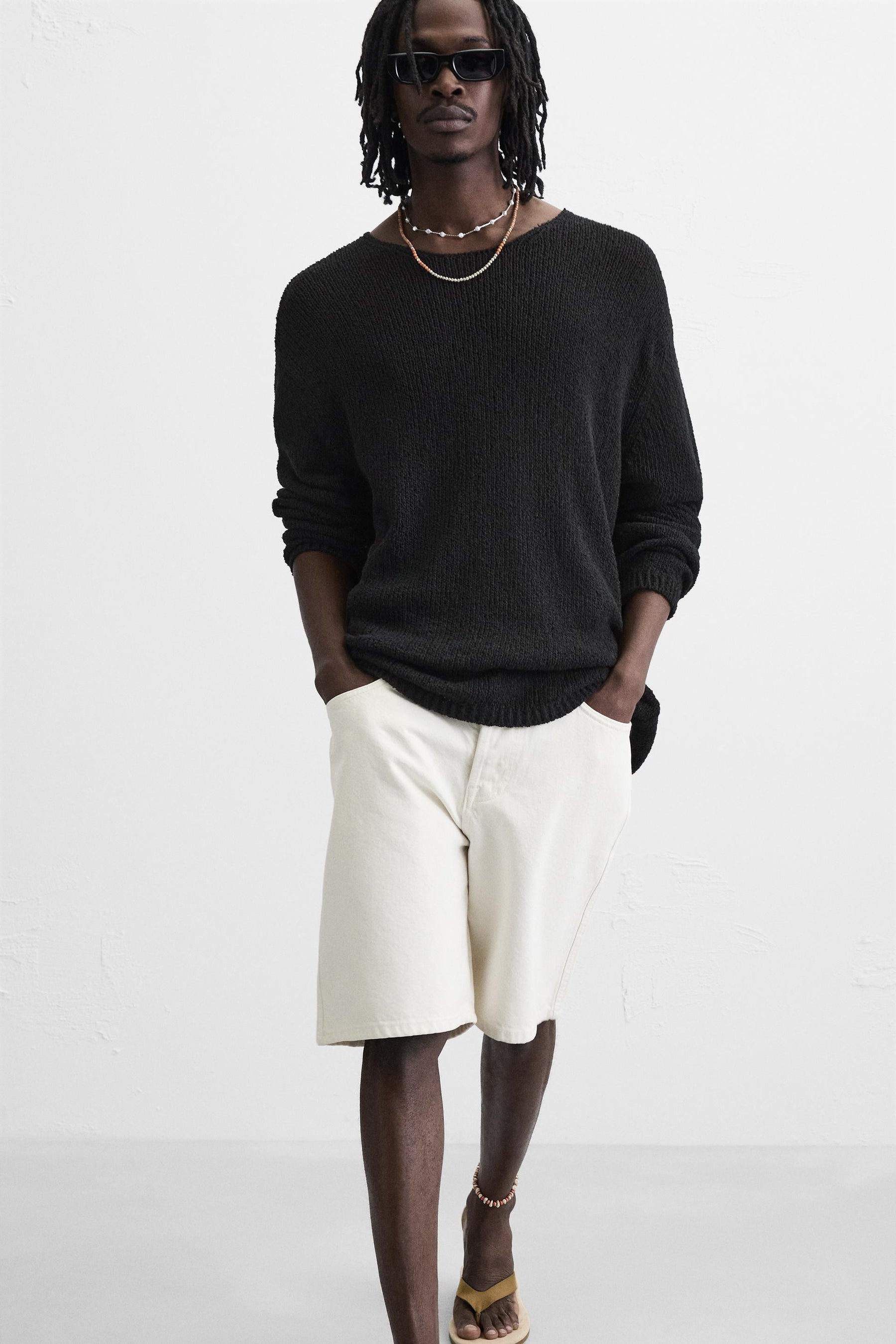 STRAIGHT-LEG DENIM BERMUDA SHORTS - Image 6