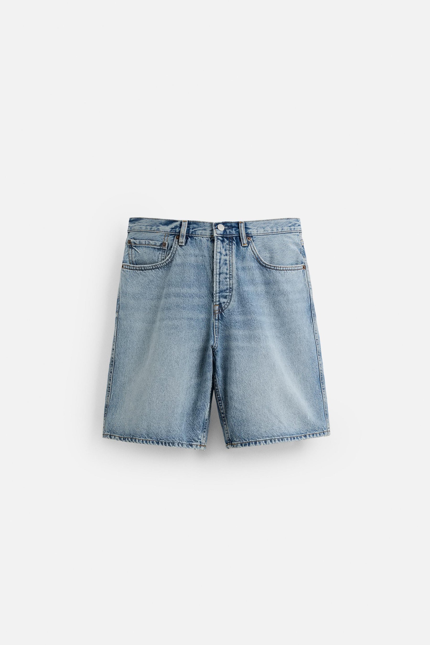 STRAIGHT-LEG DENIM BERMUDA SHORTS - Image 7