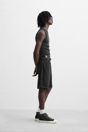 STRAIGHT-LEG DENIM BERMUDA SHORTS - Image 4