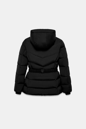 Water-resistant down puffer jacket