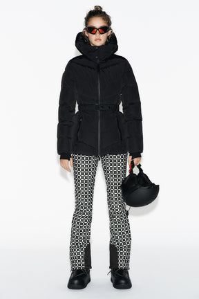 Water-resistant down puffer jacket