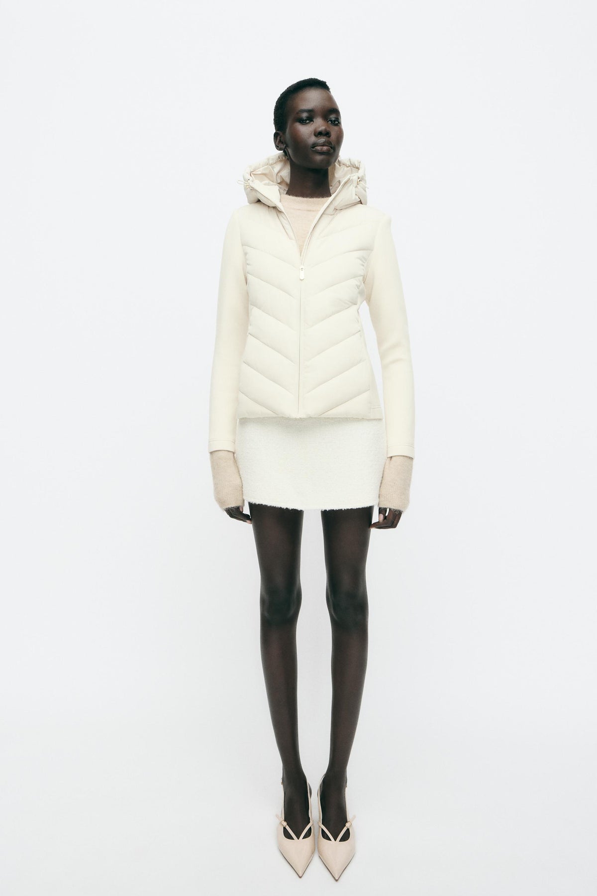 CONTRAST PUFFER COAT