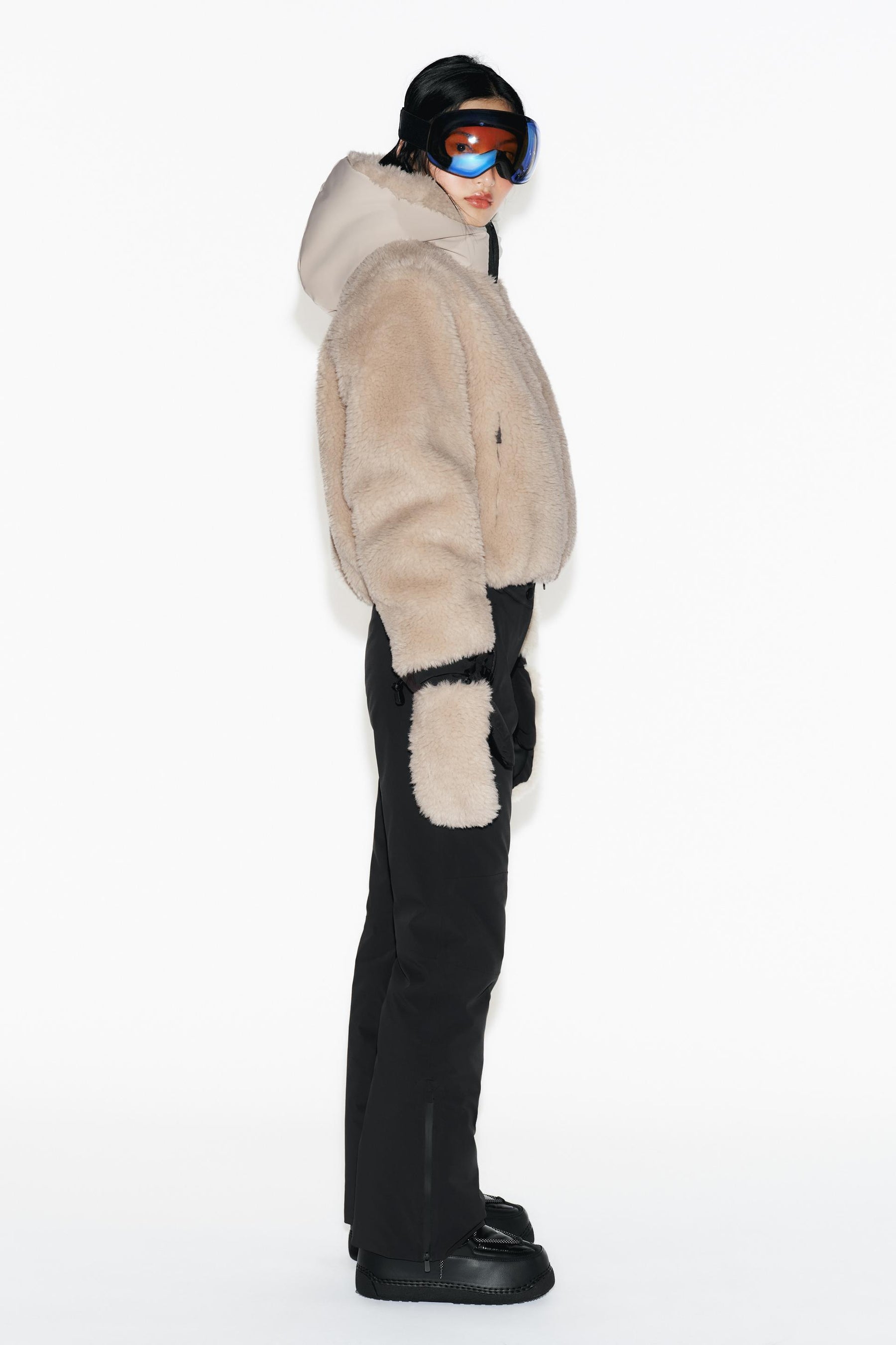 Faux Fur Hooded Ski