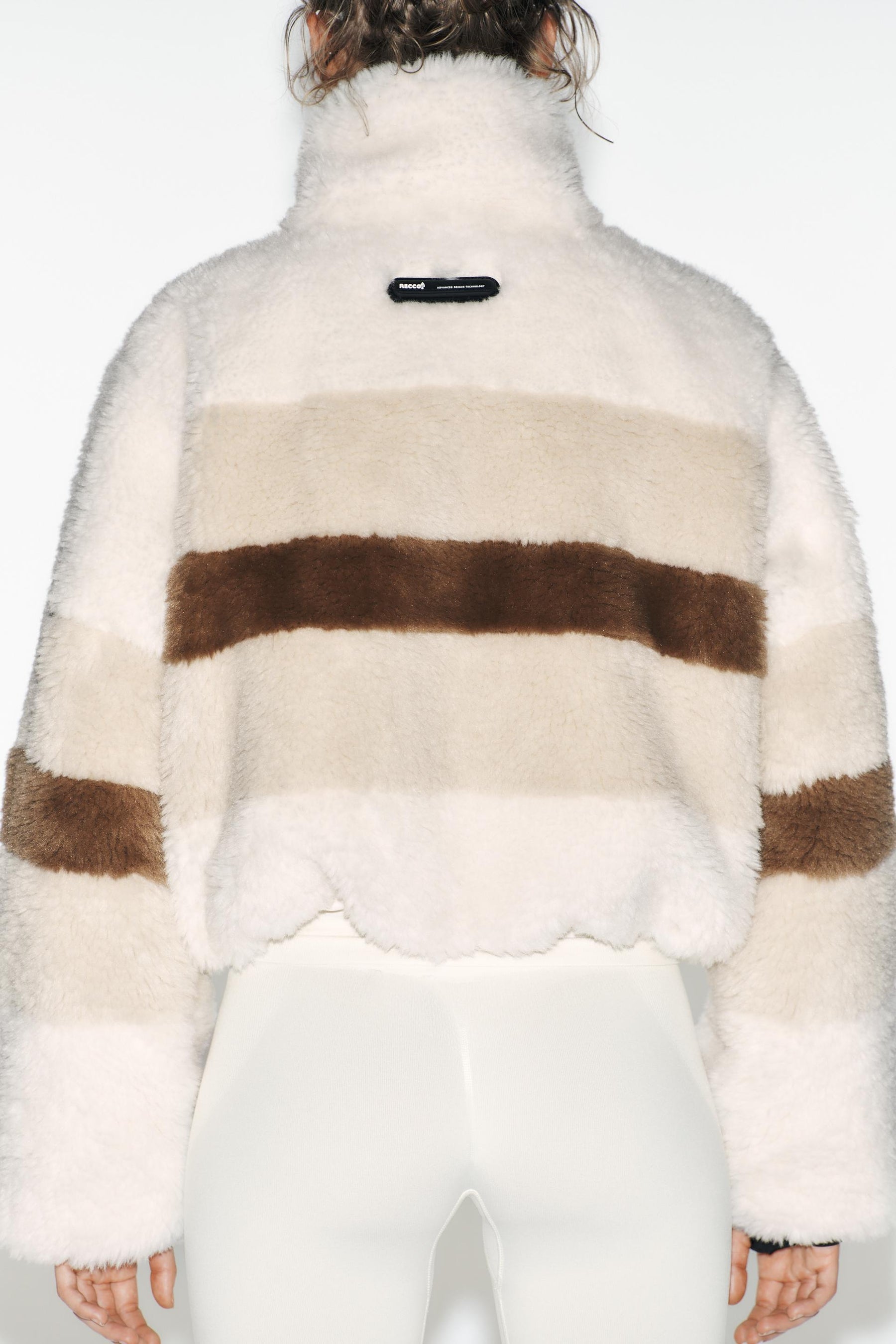 CROPPED FAUX SHEARLING COAT