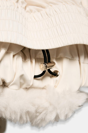 CROPPED FAUX SHEARLING COAT