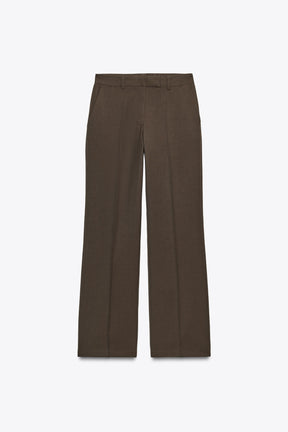 STRAIGHT-LEG HIGH-WAIST TROUSERS