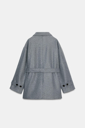 SOFT DOUBLE-POSITION COLLAR COAT - Image 8