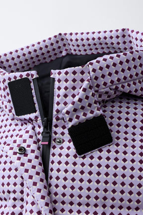 Down Feather Geometric Puffer Jacket - Image 5