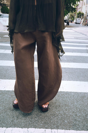 Wide-leg trousers with vents