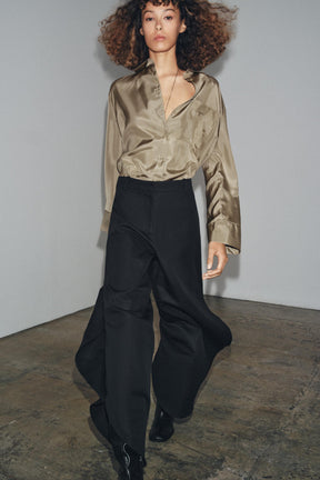 Wide-Leg Trousers with Vents