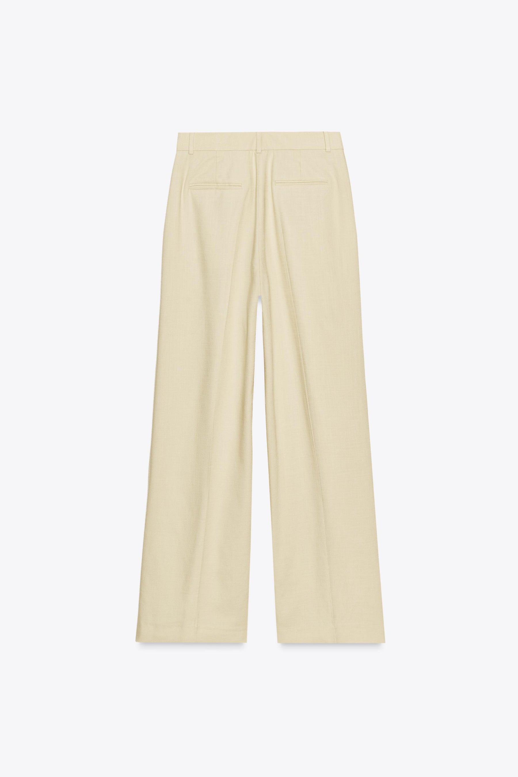 WIDE-LEG DARTED TROUSERS