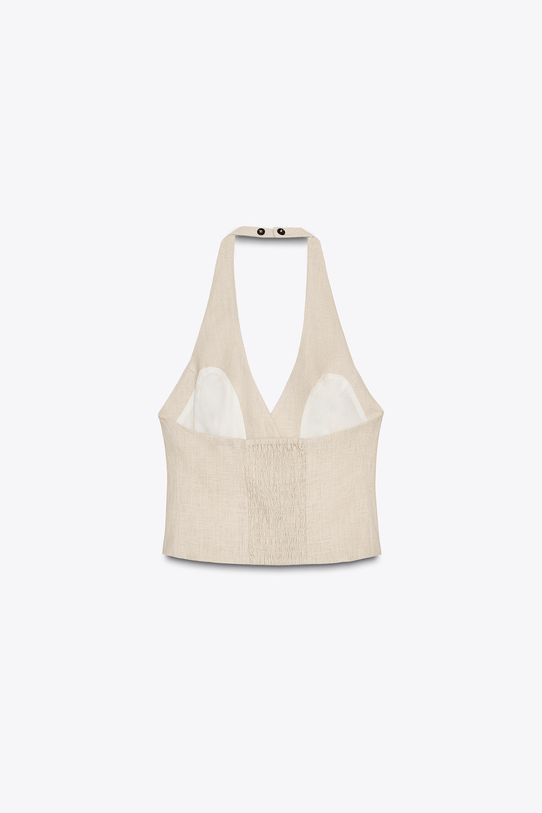 LINEN HALTER TOP